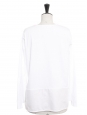 White cotton long sleeves round neck top Retail price €115 Size XS/S