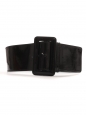 Black patent leather large belt Size 75