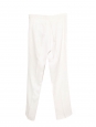 Pantalon taille haute en crêpe fluide blanc Px boutique 650€ Taille 34