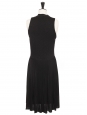 Sleeveless round neck pleated knit mini dress Retail price €1100 Size M