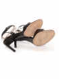 Black patent leather heeled sandals with ankle strap Retail 850€ Size 40