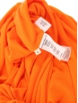 Robe sans manche col rond drapé et cintrée en jersey orange vif Prix boutique 300€ Taille L