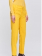 Pantalon taille haute fluide en crêpe jaune vif Prix boutique 300€ Taille 36/38