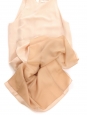 Powder pink crepe round neck sleeveless midi dress Retail price €1100 Size 38