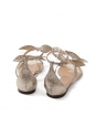 Mike gold silver leather knotted bow flat sandals Retail price €540 Size 39,5
