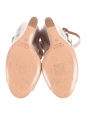 Sandales multi strap compensées en suède beige rosé NEUVES Px boutique 600€ Taille 39
