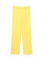 Pantalon taille haute fluide en crêpe jaune vif Prix boutique 240€ Taille 40