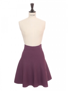 High waist skater skirt in dark purple knit Retail price $400 Size XS/S