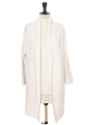Thick white cashmere belted cardigan Retail price €699 Size 36 to 38