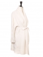 Thick white cashmere belted cardigan Retail price €699 Size 36 to 38