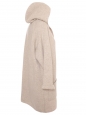 Thick beige merino and cashmere hooded cardigan Retail price €579 Unique Size