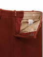 Mini jupe droite en laine bouclée rouge terracotta Prix boutique 800€ Taille 34