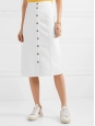 Midi length high waist white denim skirt Retail price €281 Size XS