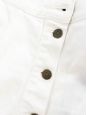 Jupe taille haute longueur midi en jean blanc à boutons Prix boutique 281€ Taille Xs