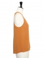 Brick orange silk crepe tank top Retail price €390 Size 38