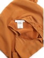 Brick orange silk crepe tank top Retail price €390 Size 38