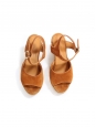 Tan brown suede leather ankle strap sandals Retail price €290 Size 36