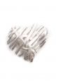 Broche coeur en laiton argenté avec logo YSL Prix boutique €300