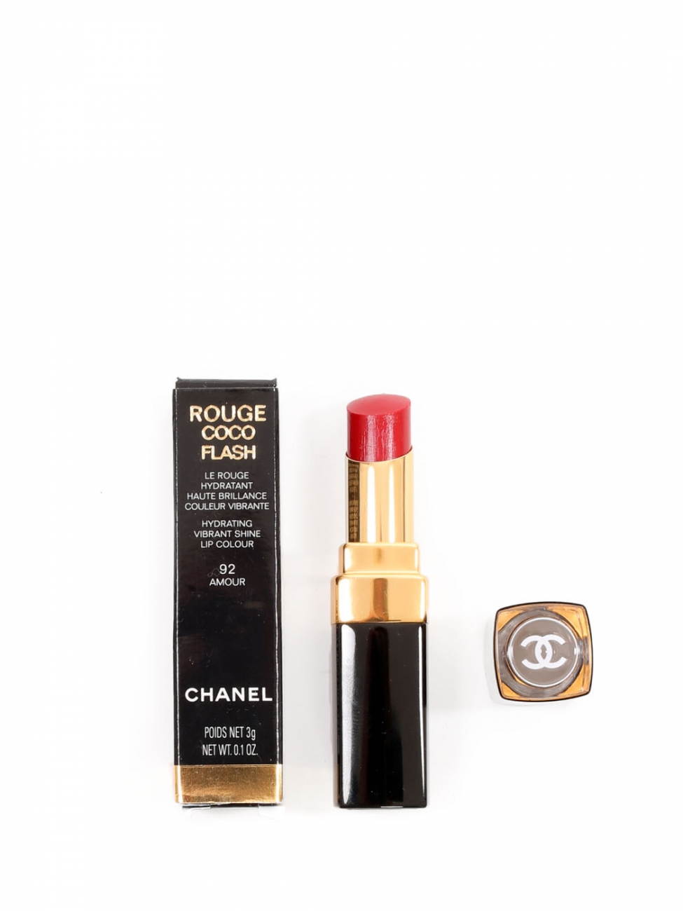 Chanel Rouge Coco Flash Hydrating Shine Lip Color Lipstick - 92 AMOUR - NIB