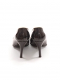 Black patent leather peep toe pumps with beige trimming Retail price €550 Size 35.5
