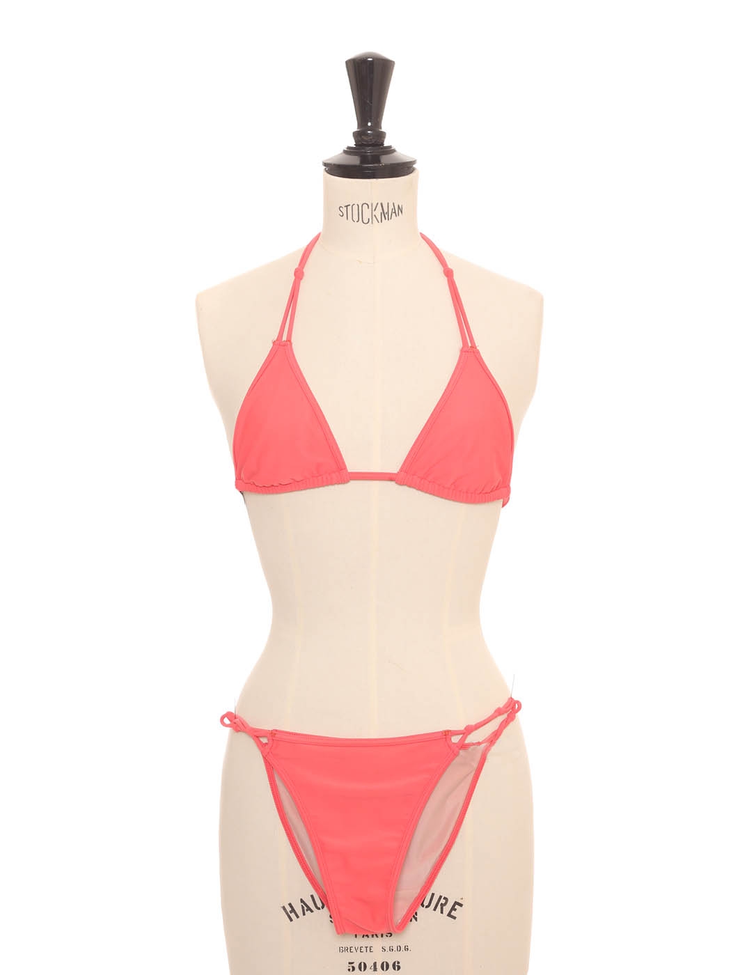 Absolutamente Fondos Usual Boutique Candy pink bikini swimsuit Retail price €230 Size 36 - Louise Paris