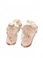 Gold multicolor metallic leather and glitter flat PARROT sandals Retail price €550 Size 39.5