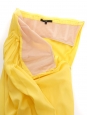 Lemon yellow silk strapless maxi dress Retail price €690 size 34
