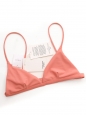 Candy pink triangle shape bikini padded top Size S