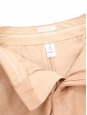 Pink beige silk tweed pleated shorts Retail price €590 Size 38