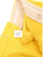 Bright yellow tweed pleated shorts with pockets Retail price €590 Size 38