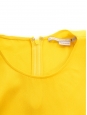 Sunny yellow crepe round neck sleeveless top NEW Retail price €425 Size 36/38