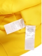Sunny yellow crepe round neck sleeveless top NEW Retail price €425 Size 36/38