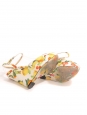 Lemon yellow, orange and cherry print canvas wedge sandals Retail price €575 Size 37