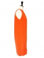 CELINE Bright orange silk sleeveless cocktail dress Retail price €2000 Size 36