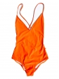 Maillot de bain une pièce Vintage orange à bretelles croisées Taille 34