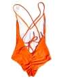 Maillot de bain une pièce Vintage orange à bretelles croisées Taille 34