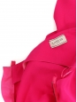 Robe de cocktail longue drapée asymétrique rose fuschia Prix boutique 3200€ Taille 34