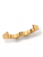 Square gold brass and white enamel cuff bracelet Retail price €320 Size S