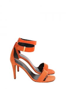 ICONIC sandals in bright orange suede leather NEW Retail price €550 Size 40