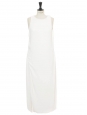 White crepe straight maxi dress Retail price 2300€ Size 40