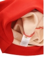 Pull col rond en maille stretch imprimé graphique rouge et beige rosé Prix boutique 570€ Taille XS