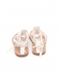 Flat white leather sandals  Retail price €590 Size 39