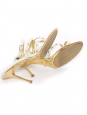 White leather and gold metal studs sandals Retail price €790 Size 41