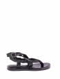Black leather flat gladiator sandals NEW  Retail Price 595€ Size 40