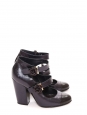 Metallic blue and black bicolore Mary-Jane shoes Retail price €1850 Size 36,5