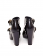 Metallic blue and black bicolore Mary-Jane shoes Retail price €1850 Size 36,5