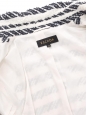 White and navy blue striped tweed blazer jacket Retail price €900 Size 42
