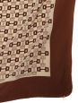 Foulard carré en twill de soie MORS marron et beige Prix boutique 410€ Taille 82 x 87