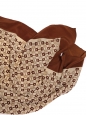 Foulard carré en twill de soie MORS marron et beige Prix boutique 410€ Taille 82 x 87