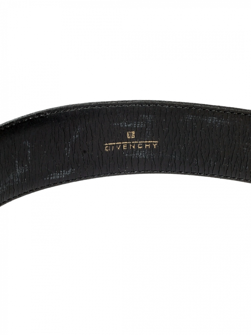 Boutique GIVENCHY Blue grey textured leather belt with signature
